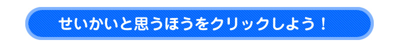 せいかいと思うほうをクリックしよう！